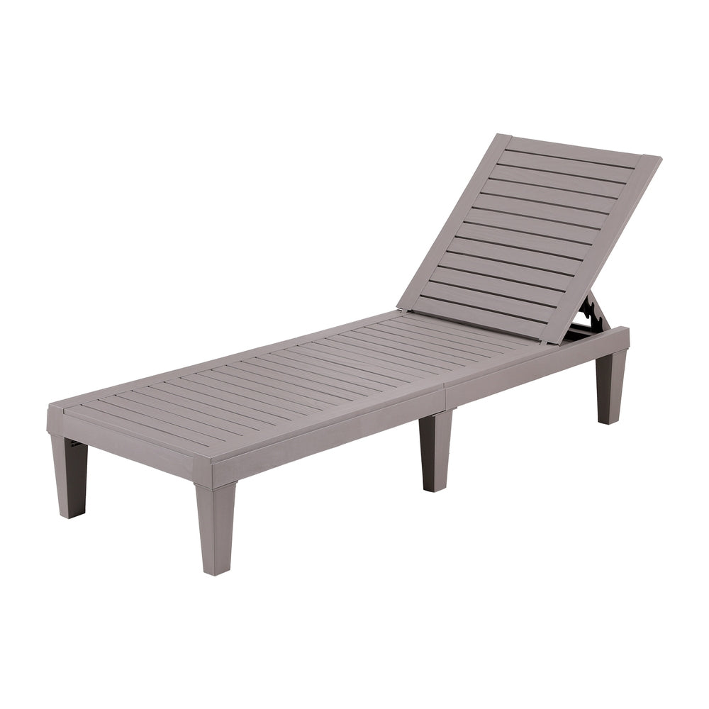 Gardeon Outdoor Adjustable Sun Lounger Grey