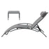 Gardeon 3pc Sun Lounger Set with Table Grey