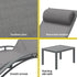 Gardeon 3pc Sun Lounger Set with Table Grey