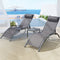 Gardeon 3pc Sun Lounger Set with Table Grey
