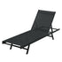 Gardeon Steel Sun Lounger Black