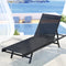 Gardeon Steel Sun Lounger Black