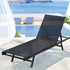 Gardeon Steel Sun Lounger Black