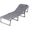 Gardeon Steel Folding Sun Lounger Grey