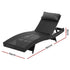 Gardeon Black Wicker Outdoor Sun Lounger