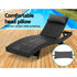 Gardeon Black Wicker Outdoor Sun Lounger