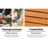 2-Seater Wooden Outdoor Storage Bench Garden Chair
