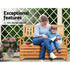2-Seater Wooden Outdoor Storage Bench Garden Chair