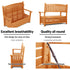 2-Seater Wooden Outdoor Storage Bench Garden Chair