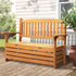 2-Seater Wooden Outdoor Storage Bench Garden Chair