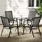 Gardeon 4-Seater Stackable Outdoor Table & Chairs Black