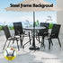 Gardeon 4-Seater Outdoor Table & Chairs Set Black