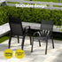 Gardeon 4-Seater Outdoor Table & Chairs Set Black