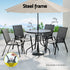 Gardeon 4-Seater Outdoor Table & Chairs Set Grey