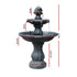 Gardeon Solar Water Feature 3-Tier Fountain with Pump 93cm Black