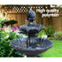 Gardeon Solar Water Feature 3-Tier Fountain with Pump 93cm Black