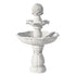 Gardeon Solar Water Feature 3-Tier Fountain with Pump 93cm Ivory