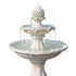 Gardeon Solar Water Feature 3-Tier Fountain with Pump 93cm Ivory