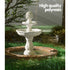 Gardeon Solar Water Feature 3-Tier Fountain with Pump 93cm Ivory