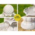 Gardeon Solar Water Feature 3-Tier Fountain with Pump 93cm Ivory