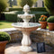 Gardeon Solar Water Feature 3-Tier Fountain with Pump 93cm Ivory