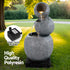 Gardeon Solar Fountain Water Feature with LED 80cm Grey
