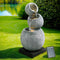 Gardeon Solar Fountain Water Feature with LED 80cm Grey