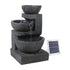 Gardeon Solar Water Feature Cascading Fountain 3-Tier Bowl 60cm Blue