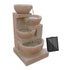 Gardeon Cascading Solar Water Feature Fountain 4-Tier Bowl 72cm Sand