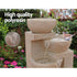 Gardeon Cascading Solar Water Feature Fountain 4-Tier Bowl 72cm Sand