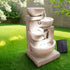 Gardeon Cascading Solar Water Feature Fountain 4-Tier Bowl 72cm Sand