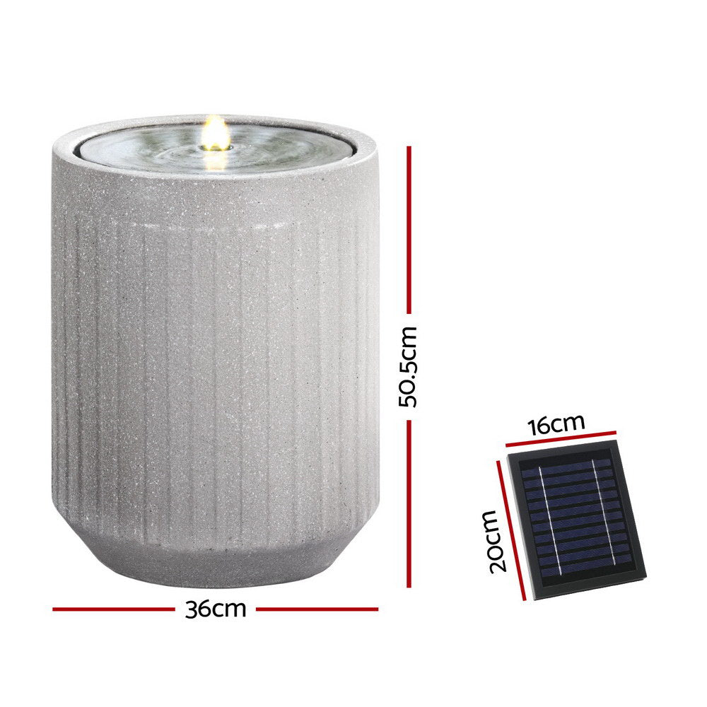 Gardeon Outdoor Solar Fountain Water Feature with LED Beige