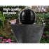 Gardeon Solar Water Feature Twisted Fountain 85cm Black