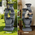 Gardeon Indoor/Outdoor Cascading Solar Fountain Water Feature 3-Tier Bowl Grey