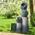 Gardeon Solar Water Feature Cascading Fountain 76cm Grey