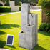 Gardeon Indoor/Outdoor Cascading Solar Fountain Water Feature 4-Tier Square Beige
