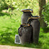 Gardeon Solar Fountain Water Fountain Feature 76cm Grey