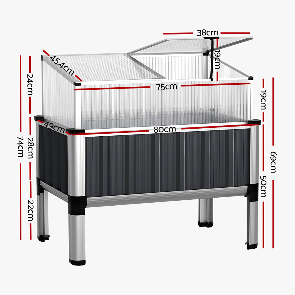 Green Fingers Raised Garden Bed 80cm x 49cm x 74cm