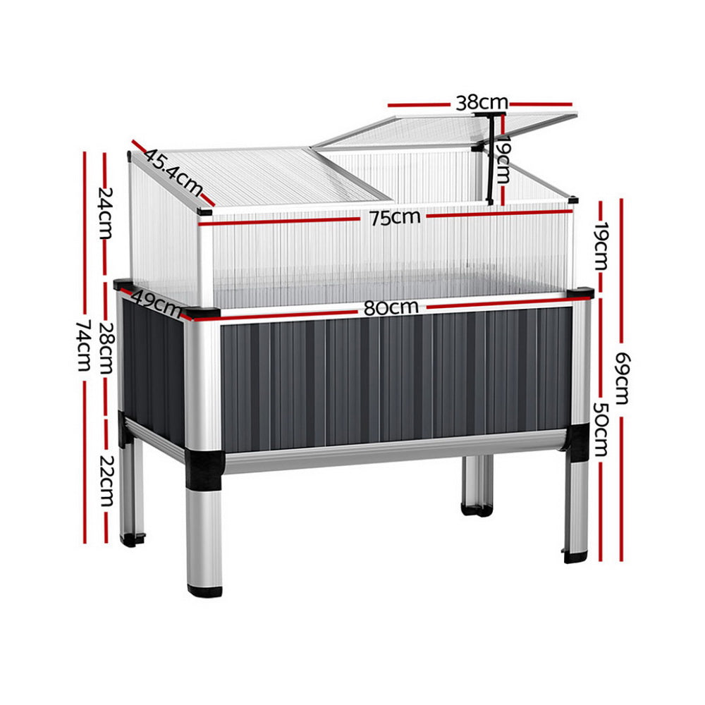 Green Fingers Raised Garden Bed 80cm x 49cm x 74cm - 2 Set