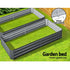 Green Fingers Galvanised Steel Raised Garden Bed 210cm x 90cm - 2 Set