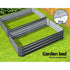 Green Fingers Galvanised Steel Raised Garden Bed 150cm x 90cm - 2 Set