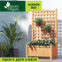 Green Fingers Wooden Garden Bed Trellis 64cm x 35cm x 115cm