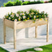 Green Fingers Raised Wooden Garden Bed 120cm x 60cm x 80cm