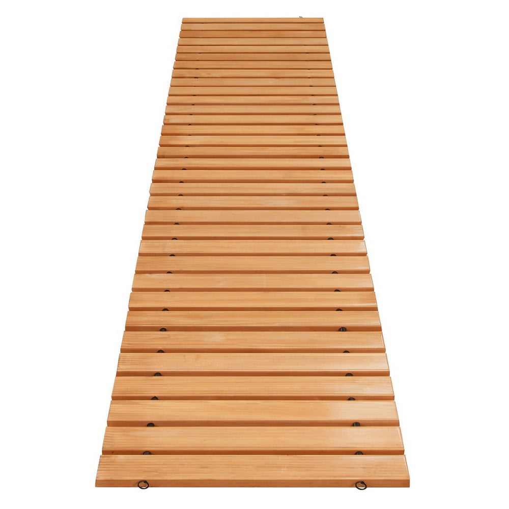Gardeon 8ft Outdoor Wooden Garden Pathway Roll-Out Walkway Brown