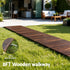 Gardeon 8ft Outdoor Wooden Garden Pathway Roll-Out Walkway Dark Brown