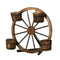 Gardeon Garden Plant Stand Outdoor Wooden Wagon Wheel 80cm
