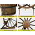 Gardeon Garden Plant Stand Outdoor Wooden Wagon Wheel 80cm