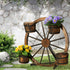 Gardeon Garden Plant Stand Outdoor Wooden Wagon Wheel 80cm