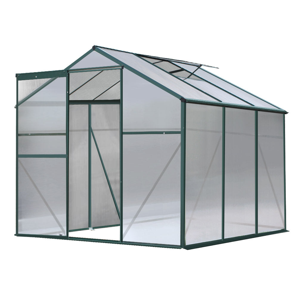 Green Fingers Greenhouse 1.9m x 1.9m x 1.83m Aluminium Polycarbonate