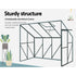 Green Fingers Greenhouse 2.52m x 1.27m x 2.13m Aluminium Polycarbonate